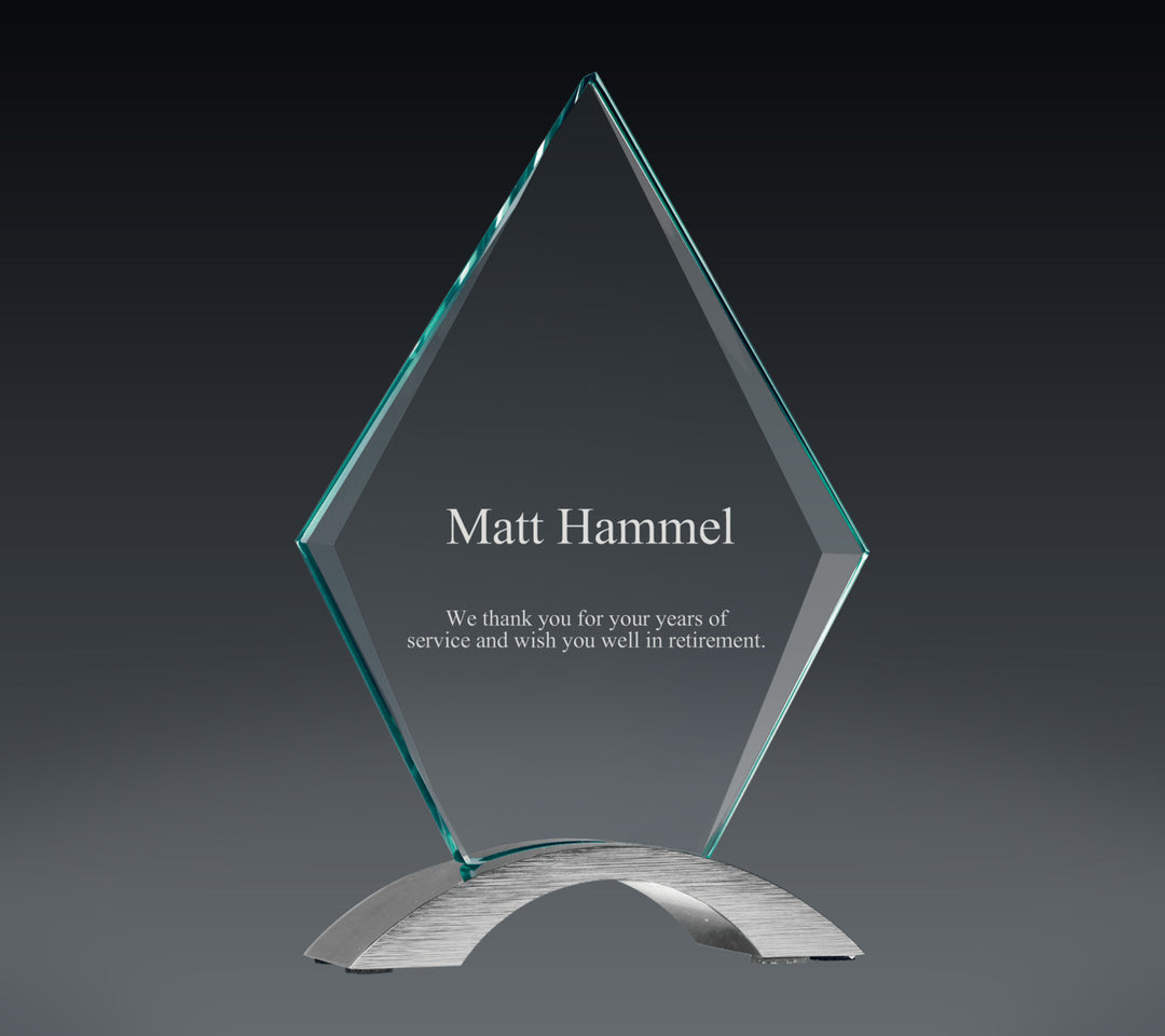 Diamond Cosmic Glass with Silver Base