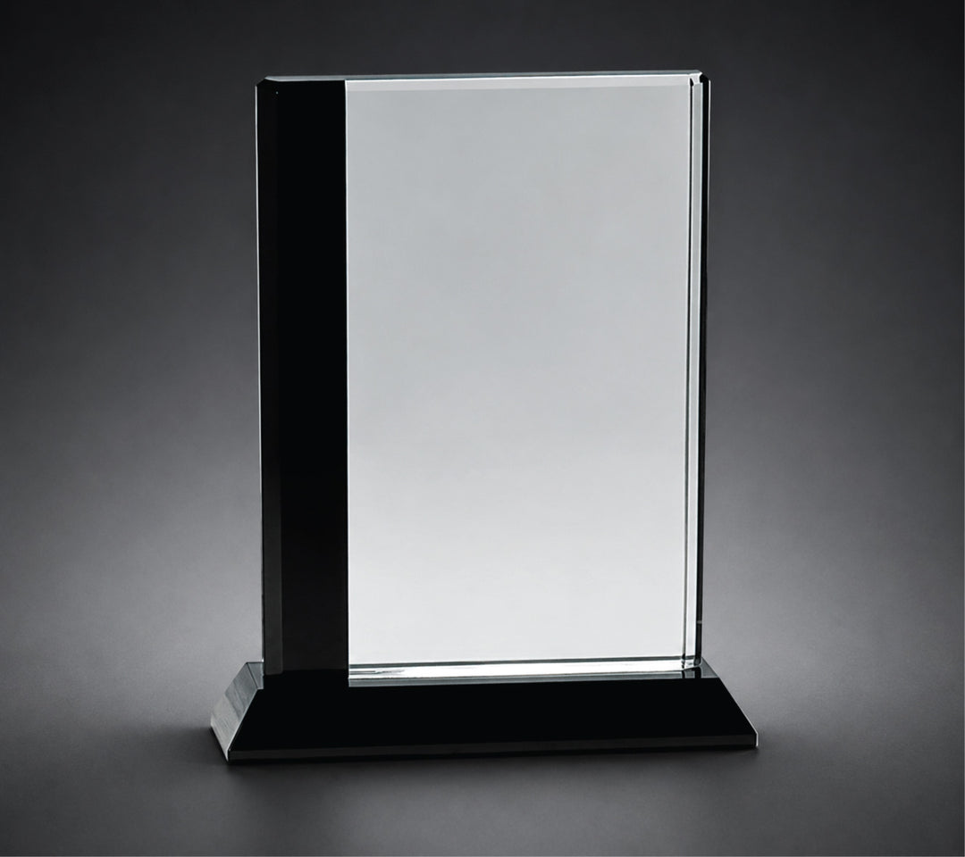 Black Edge Crystal on Black Base