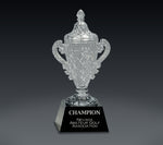 Load image into Gallery viewer, Crystal Cup on Black Pedestal Base