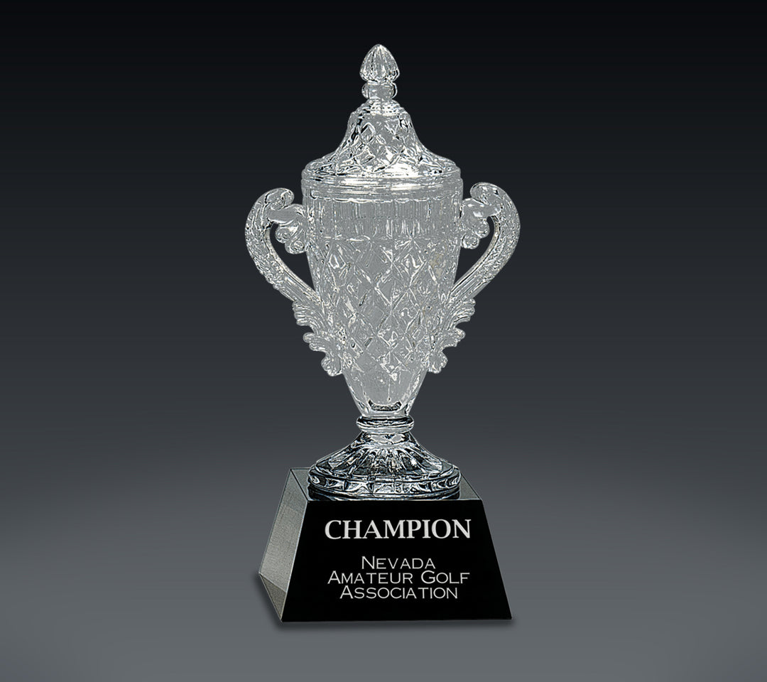 Crystal Cup on Black Pedestal Base