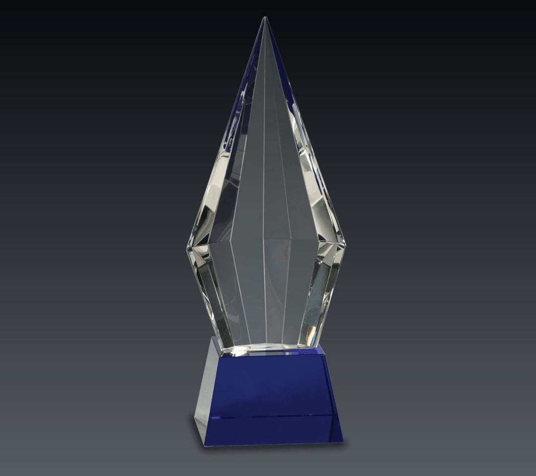 Obelisk Facet Crystal on Pedestal Base
