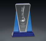 Load image into Gallery viewer, Blue/Clear Wedge Crystal on Pedestal Base