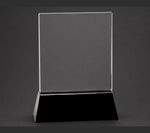 Load image into Gallery viewer, Clear Crystal Rectangle Wedge on Black Base