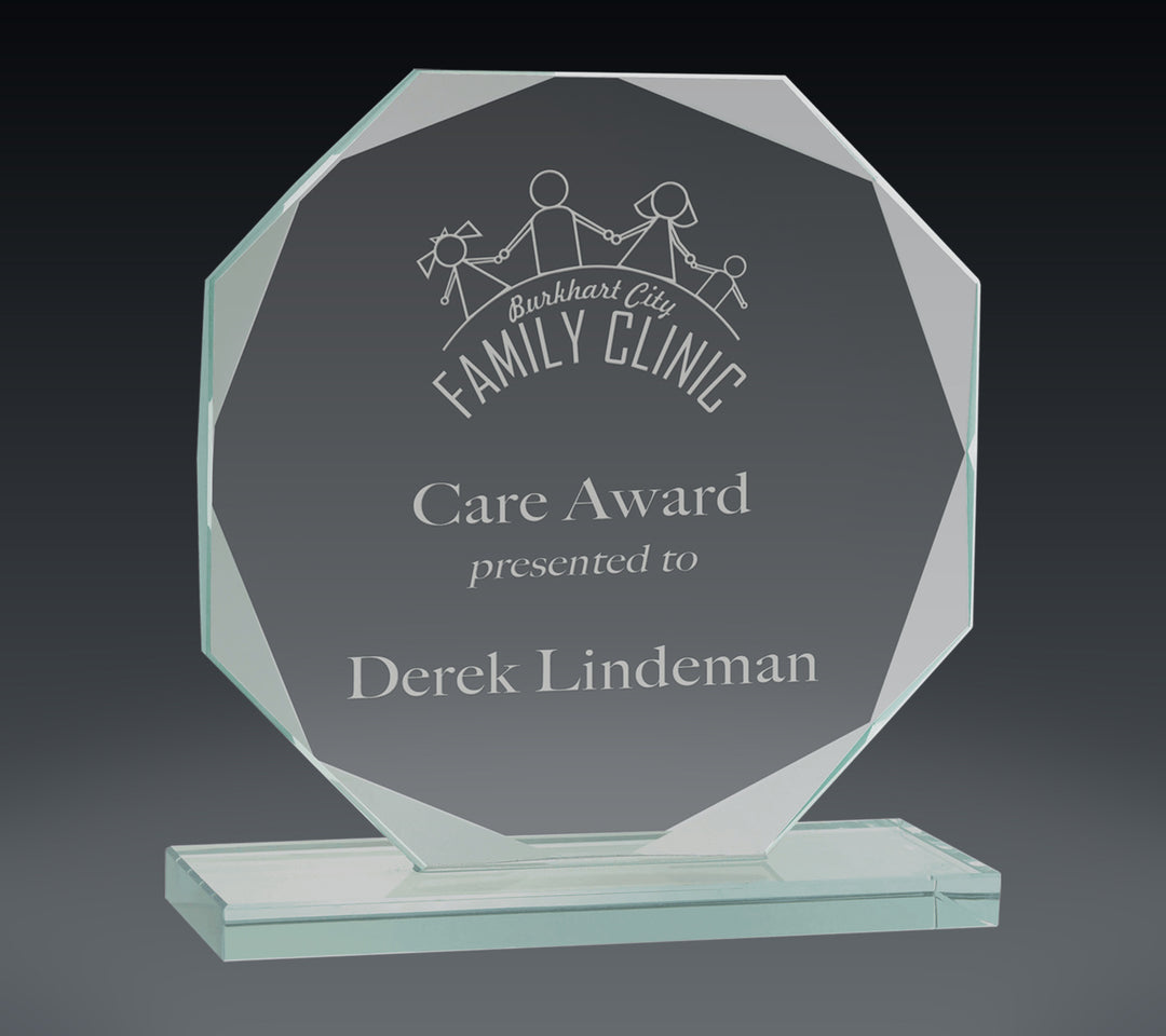 Octagon Jade Glass Award
