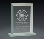 Load image into Gallery viewer, Rectangle Jade Glass Award
